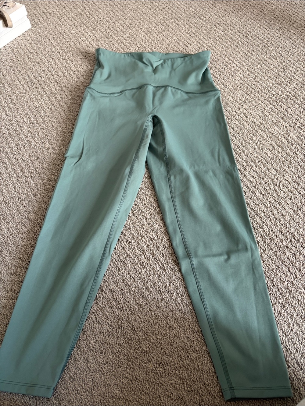 SPANX High-Waist Leggings in Sage Green